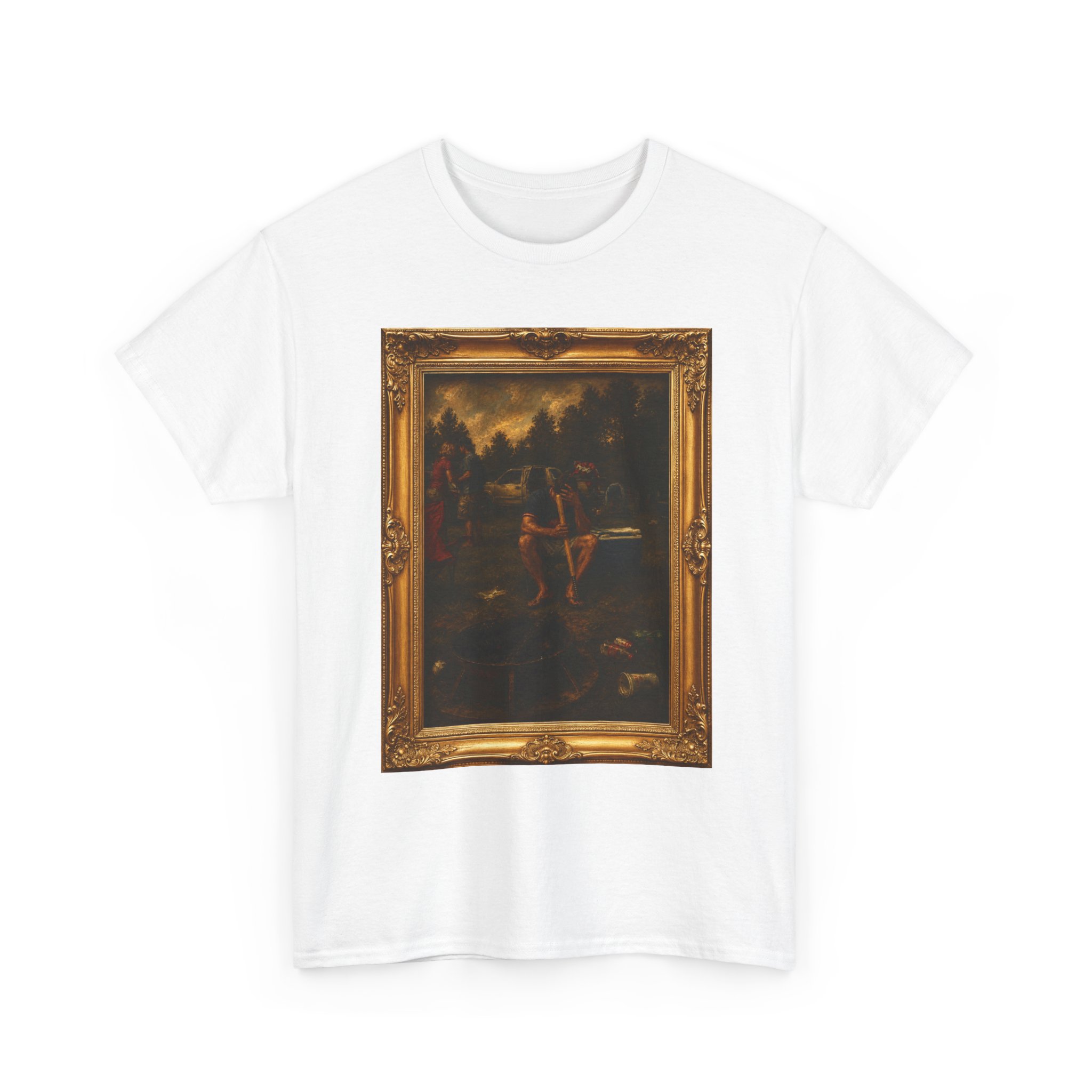 Art Frame T-Shirt — Vintage Baroque Painting Graphic Tee - Image 3